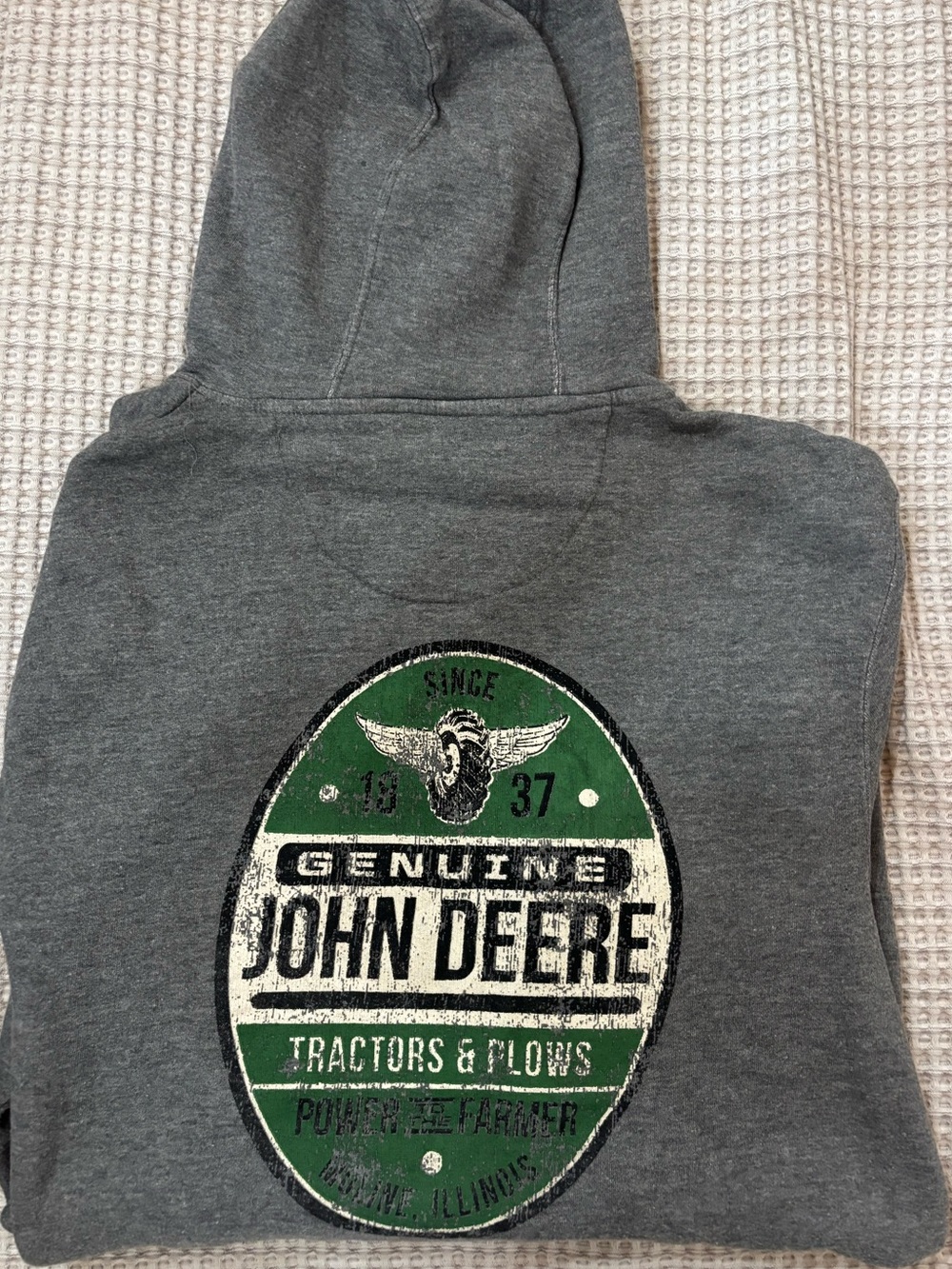 John Deere Charcoal Gray Pullover Hoodie